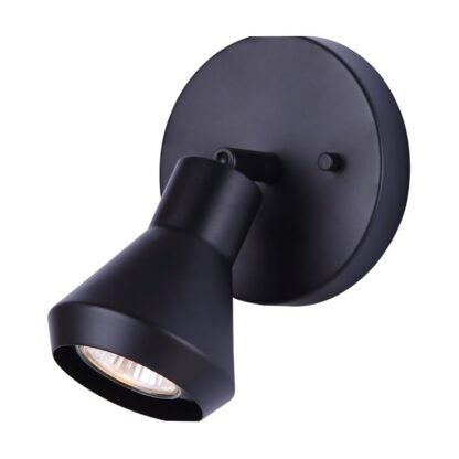 Canarm BYCK ICW1020A01BK10 Track Light, 50 W, 1-Lamp, GU10 Lamp, Black Head, Ceiling, Wall Mounting