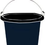 Fortex-Fortiflex FB-108 Series FB-108BX Bucket, 8 qt Volume, Rubber/Polyethylene, Black