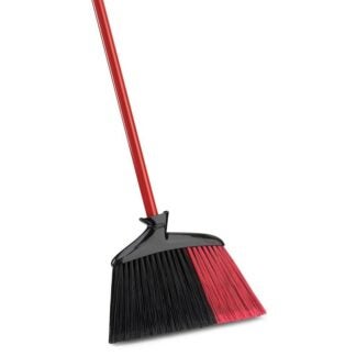 Libman 904 Angle Broom, 5-1/2 in L Trim, PET Bristle, 56 in L, Steel