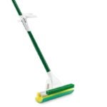 Libman Nitty Gritty 5024 Heavy-Duty Roller Mop, 51 in OAL, Microfiber Mop Head, Green Mop Head, Steel Handle