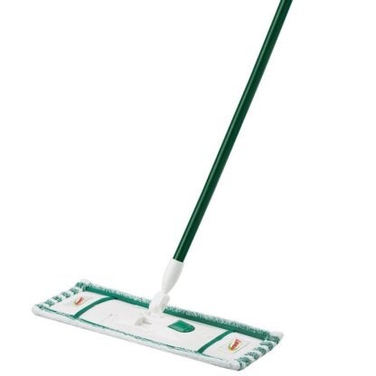 Libman 5006 Wet and Dry Mop, 52 in L, Microfiber Mop Head, White Mop Head, Steel Handle