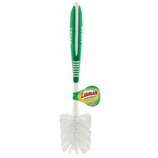 Libman 5082 Bottle Brush, PET Trim, 1 in L x 2.3 in W Trim, Ergonomic Handle, Santoprene Handle