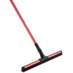 Libman 5075 Floor Squeegee, 18 in Blade, Double Straight, Flexible Blade, Rubber Blade, Steel Handle, Red