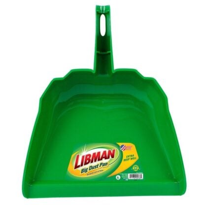 Libman 5010 Big Dustpan, 3-1/2 in L, 13 in W, Polypropylene, Green