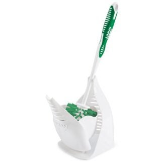 Libman 5044 Designer Bowl Brush and Caddy, 1 in L Trim, PET Bristle, Polypropylene Holder, White Holder