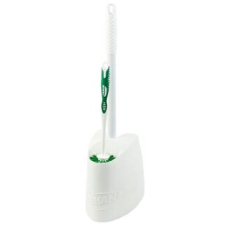 Libman 5046 Toilet Brush and Plunger Combo, Plastic/Polypropylene Bristle, Rubber Holder