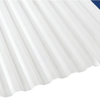 Suntuf 101890 Corrugated Panel, 8 ft L, 26 in W, Greca 76 Profile, 0.032 in Thick Material, Polycarbonate, Opal White Sells in Quantity of 10