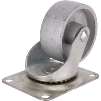 ProSource JC-S07 Swivel Caster, 3 in Dia Wheel, 1-1/4 in W Wheel, Steel Wheel, Gray, 250 lb, Steel Housing Material