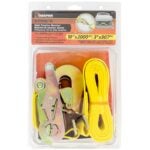 Keeper 04110 Tie-Down, 2 in W, 10 ft L, Hi-Test Webbing, Yellow, 2000 lb, Twisted Snap Hook End Fitting