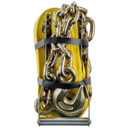 Keeper 04650 Tie-Down Strap, 2 in W, 27 ft L, Yellow, 3333 lb Working Load, Grab Hook End