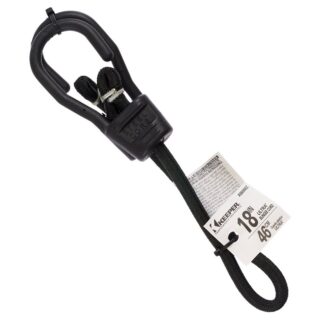 BUNGEE CORD W/STL CRE BLK 18IN