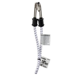 BUNGEE CORD SS HK BLK/WHT 18IN