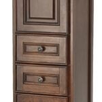 Craft + Main HANT1556 Floor Cabinet, 1-Door, 1-Shelf, 4-Drawer, Linen/Wood, Dark Walnut