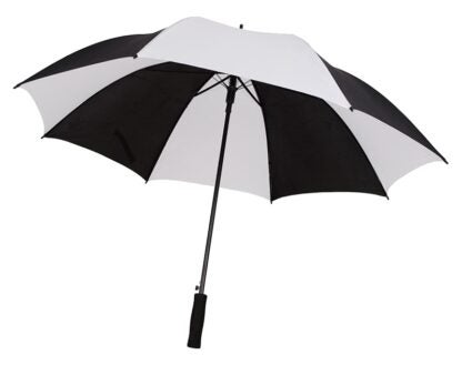 Diamondback UMB-10A Golf Umbrella, Round Canopy, Polyester Fabric, Black/White Fabric, 29 in OAH Sells in Quantity of 24