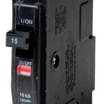 Square D QO QO115CP Circuit Breaker, Mini, 15 A, 1 -Pole, 120/240 VAC, 48 VDC, Fixed Trip, Flush Mounting