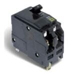 Square D QO QO220CP Circuit Breaker, Mini, 20 A, 2 -Pole, 120/240 VAC, 48 VDC, Plug Mounting, Black