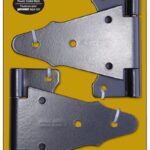 Nuvo Iron TH6BLK Tee Hinge, 6 in H Frame Leaf, Galvanized Steel