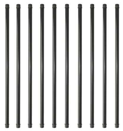 Nuvo Iron RDPS36 Tubing Baluster, 36 in L, Round, Steel, Black, Galvanized