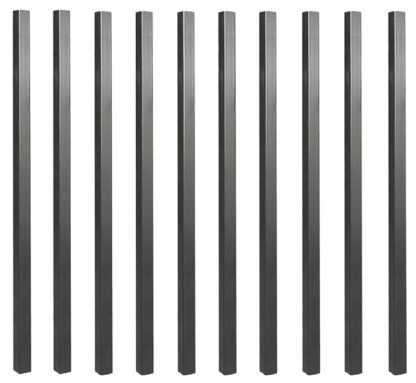 Nuvo Iron SQPS32 Tubing Baluster, 32 in L, Square, Galvanized Steel, Black