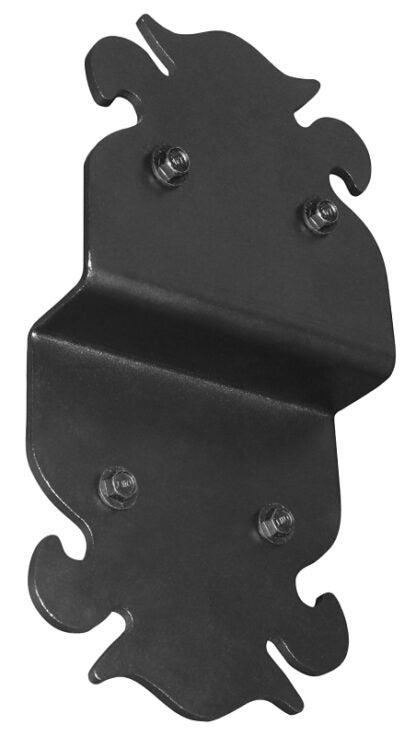 Nuvo Iron P2B6 Post to Beam Support, 6 in H, Steel, Black, Galvanized/Powder-Coated, 2/PK