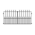 Nuvo Iron TEDGQF1 Tiger Eye Double Gate, 29 in W Gate, 34 in H Gate, Metal Frame, Black