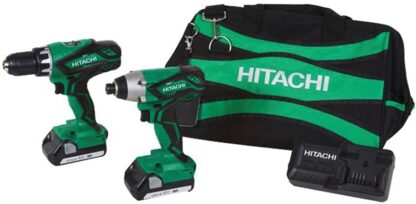 HITACHI KC18DGL Combination Kit, Battery Included, 18 V, 2-Tool, Lithium-Ion Battery