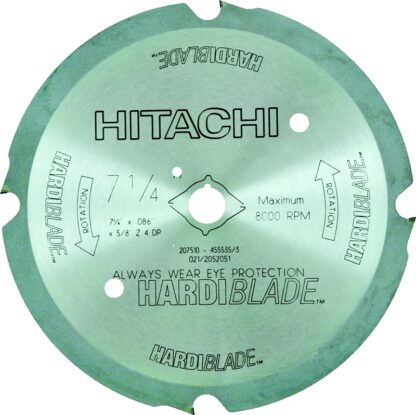 Metabo HPT 18008 Circular Saw Blade, 7-1/4 in Dia, 5/8 in Arbor, 4-Teeth, Polycrystalline Diamond Cutting Edge