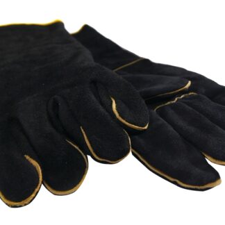 GrillPro 00528 BBQ Gloves, #1, Leather, Black