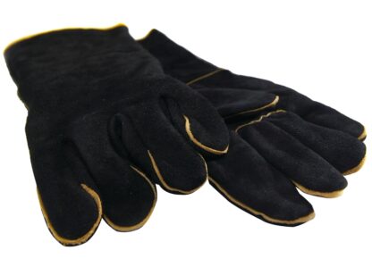 GrillPro 00528 BBQ Gloves, #1, Leather, Black