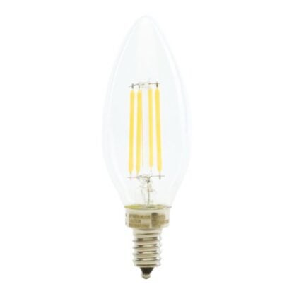 Feit Electric BPCTC40/827/LED/2 LED Lamp, Specialty, Torpedo Tip Lamp, 40 W Equivalent, E12 Lamp Base, Dimmable, Clear