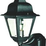 Heath Zenith Dualbrite Series HZ-4191-BK Motion Activated Decorative Light, 120 V, 100 W, Incandescent Lamp, Black