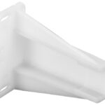 Prime-Line R7240 Drawer Track Backplate, 2-9/16 in W, Nylon, Raw