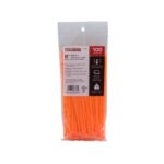 ProSource CT0944 Cable Tie, 50 mm Max Bundle Dia, Self-Locking Locking, Nylon, Orange