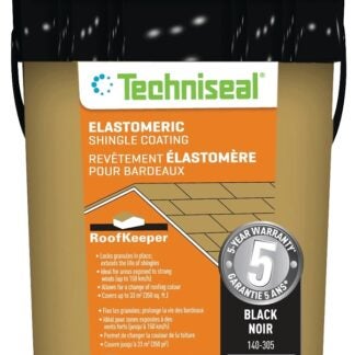 Techniseal RoofKeeper Series 140-305 Elastomeric Protective Coating, Black, 15 L