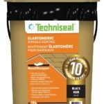 Techniseal RoofKeeper Series 140-407 Elastomeric Protective Coating, Black, 15 L