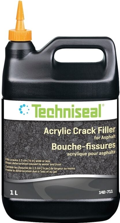 Techniseal 142-711 Acrylic Crack Filler, Black, 1 L