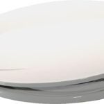 ProSource KJ-883A1-WH Toilet Seat, Round, Plastic, White, Plastic Hinge