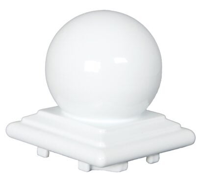 Regal DPC-B-0W Post Cap, Aluminum, White, Powdered