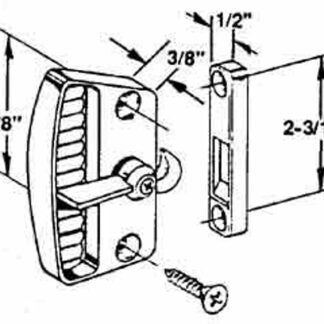 Prime-Line A105 Door Handle and Latch, Metal, Chrome-Plated