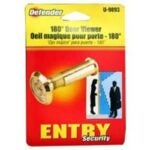 Defender Security U9893 Door Viewer, 180 deg Viewing, 1-3/8 to 2-1/8 in Thick Door, Solid Brass, Brass