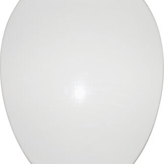 ProSource KJ-873A1-WH Toilet Seat, Elongated, Plastic, White, Plastic Hinge