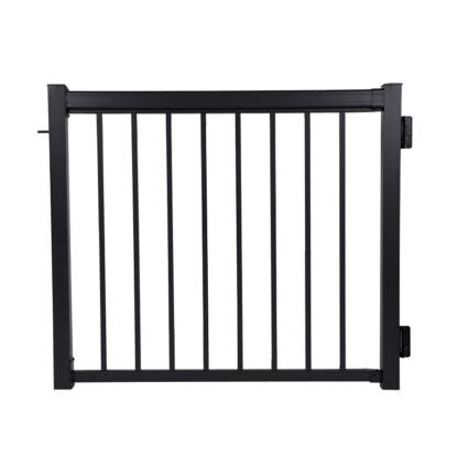 Regal ASGP-TB Narrow Pickets Gate Kit, 48 in W, 42 in H, Aluminum, Textured Black, Powder-Coated