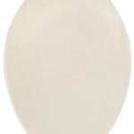 ProSource KJ-873A1-BN Toilet Seat, Elongated, Plastic, Bone, Plastic Hinge