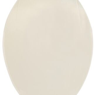 ProSource KJ-873A1-BN Toilet Seat, Elongated, Plastic, Bone, Plastic Hinge