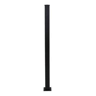 Regal REP-TB End Post, 2-1/2 in L, 2-1/2 in W, 42 in H, Aluminum, Black