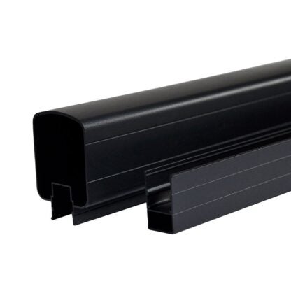 Regal TBR-10-TB Top and Bottom Rail, 117 in L Actual, Aluminum, Textured Black