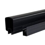 Regal TBR6-TB Top/Bottom Rail, 6 ft L, Aluminum, Black, Powder-Coated