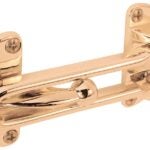 Defender Security U 9897 Swing Bar Lock, 3-7/8 in L, Metal, Brass