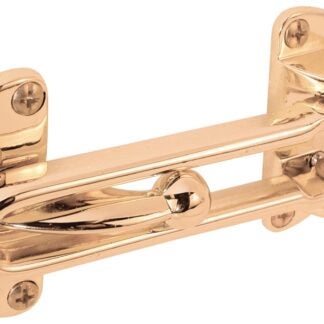 Defender Security U 9897 Swing Bar Lock, 3-7/8 in L, Metal, Brass