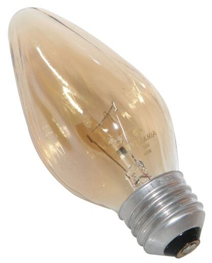 Sylvania 13986 Incandescent Lamp, 40 W, F15 Lamp, Medium E26 Lamp Base, 335 Lumens, 2850 K Color Temp Sells in Quantity of 6